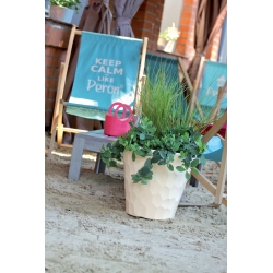 丸い植木鉢-Rocka-35 cm-クリーム - 