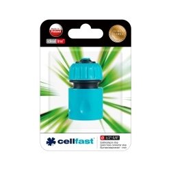 Garden hose quick connector with stop - 1/2" - 5/8"- CELLFAST
