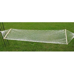 Mesh-Hängematte - 200 x 80 cm - mit Holzstützen - 