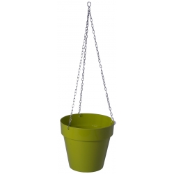 Contenitore per piante rotondo "Ibiza" sospeso - 16 cm - verde pistacchio - 
