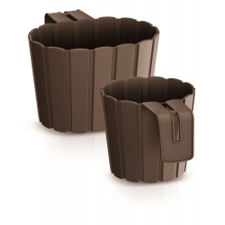 Vaso per piante sospeso "Boardee Hook" - 14,4 cm - marrone - 