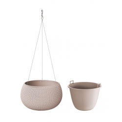 "Splofy Bowl" rundhængende plantepotte - 37 cm - mokka-brun - 