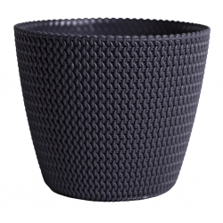 Chậu cây tròn "Splofy" - 30 cm - màu xám antraxit - 