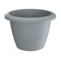 Apaļais puķu pods "Respana Basic" ar apakštasīti - 39 cm - akmens pelēks - 
