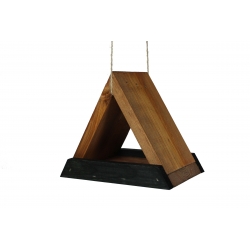 Dreieckiger Vogelhäuschen - schwarzbraun - 