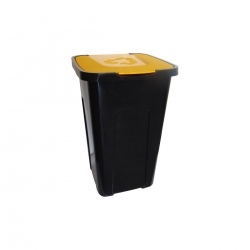 Poubelle de tri jaune de 50 litres - 