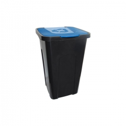 Poubelle de tri bleu 50 litres - 
