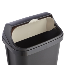 Poubelle Rasmus en graphite de 10 litres avec couvercle basculant - 