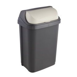 Poubelle Rasmus en graphite de 10 litres avec couvercle basculant - 