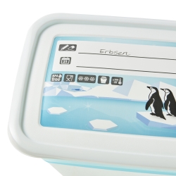 3つの長方形の食品容器のセット-Mia "Polar"-1.25リットル-アイスブルー - 