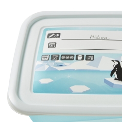 Sæt med 2 rektangulære fødevarebeholdere - Mia "Polar" - 2 liter - isblå - 