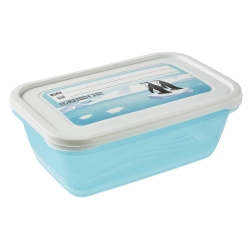 2 suorakaiteen muotoista astiaa / säilytyslaatikkoa - Mia "Polar" - 3,3 litraa - jääsininen - 