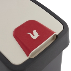 25 λίτρων γραφίτη Magne κάδο απορριμμάτων με ένα πώμα για άνοιγμα καπάκι - 