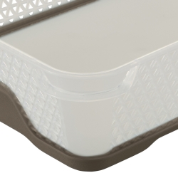 Cestello portaoggetti antiscivolo Jonas A5 grigio-marrone - 