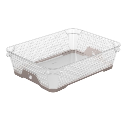 Cestello portaoggetti antiscivolo Jonas A5 grigio-marrone - 