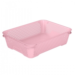 Cestello portaoggetti A5 rosa perla - 