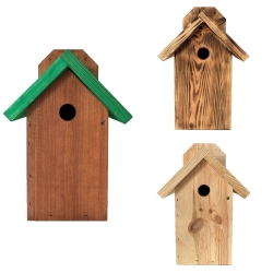 3个壁挂式禽舍，可安装各种颜色的山雀，麻雀和坚果孵化器 - 