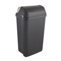 Poubelle Rasmus en graphite de 50 litres avec couvercle basculant - 