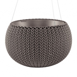 "Cozies M" हैंगिंग प्लांट पॉट - ø 36 सेमी - गहरा भूरा - 