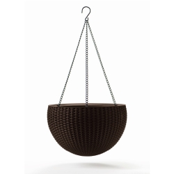 등나무 교수형 화분-ø 35 cm-갈색 - 