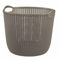 براون - رمادي جولة 30 لتر سلة متماسكة - 