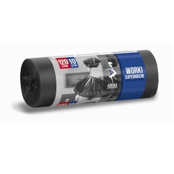 Svarta papperskorgar - EXTRASTRONG - 120 liter - 10 st - LDPE - 