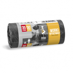 Schwarze Müllsäcke EXTRA LANGLEBIG 35 Liter - 50 Stück - HDLD - 