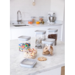 Nádoba na suchý tovar, odkladacia skrinka - Dry Cube - 1,8 litra - šedá - 