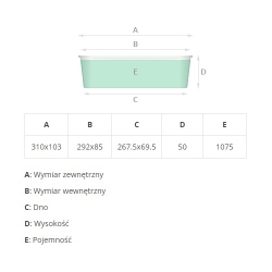 Lang rektangulær aluminiumskageform til valmuefrøkager, æblestrudler, halva- og pundkager - 1.075 l - 12 stk - 