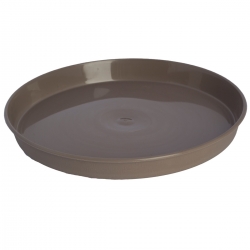 "Эльба" корпус из круглого дерева с блюдцем - 19 см - серо-бежевый - 