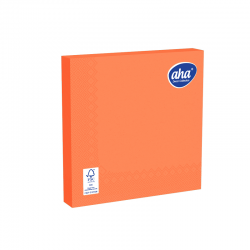 Serviettes de table en papier - 33 x 33 cm - AHA - 20 pièces - orange - 