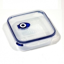 Pārtikas kaste, pārtikas uzglabāšanas trauks - visi 4 svaigi - 1,5 litri - caurspīdīgi zili - 