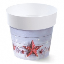 Ümmargune trükitud pott - 12 cm - jõulumudel S1 - 