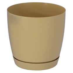 "Toscana" kerek növényi csésze csészealjjal - 22 cm - tejjel - 