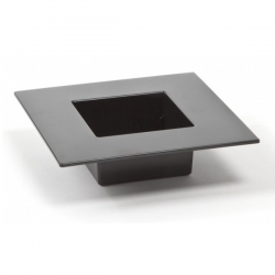 กระถางดอกไม้ทรงเหลี่ยม - องค์ประกอบ - อิเคบานะ - 19 ซม. - สีดำ - 