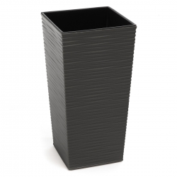 एक सम्मिलित के साथ "फ़िनज़ा" वर्ग लंबा प्लान्टर - 30 सेमी - छेनी, ग्रेफाइट-ग्रे धातु - 