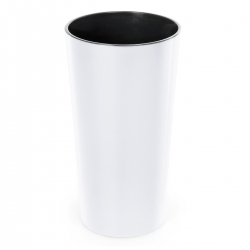 اناء للزهور دائرية ، ليلى - 19 سم - ابيض - 