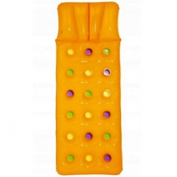 Inflatable pool float, mattress - orange - 188 x 71 cm
