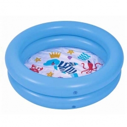 Petite piscine gonflable - Créatures marines - bleu - 76 x 20 cm - 