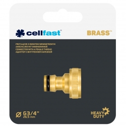 Brass connector, coupler with a female thread BRASS - 3/4" - CELLFAST