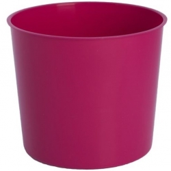 Coprivaso alto con inserto "Vulcano Tube" - 20 cm - giallo trasparente + inserto color gelato mirtillo - 