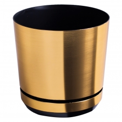 Kerek növényi cserép "Dekor" - 26 cm - sárgaréz - 