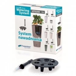 Runder Blumentopf + Einsatz + Bewässerungssystem - Rato rund - 20 cm - weiß - 