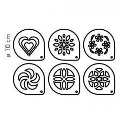 Cappuccino dekorationsstensiler - myDRINK - 6 st - 