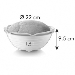 Bread basket mould with a bowl - DELLA CASA; basket with dish for homemade bread