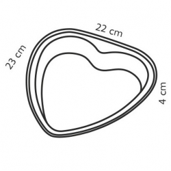 Forma na pečení ve tvaru srdce - DELÍCIA - 23 x 22 cm - 