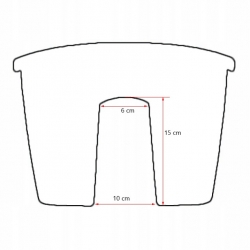 ชาวไร่ "Lobelia" ราวบันได - 29 ซม. - สีแอนทราไซสีเทา - 