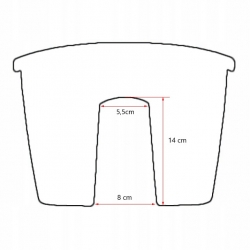กระถางปลูกต้นไม้ "Wave" - 60 ซม. - สีขาว - 