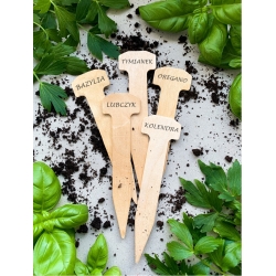 Umweltfreundliche Pflanzenetiketten aus Holz - 5 Stück - 