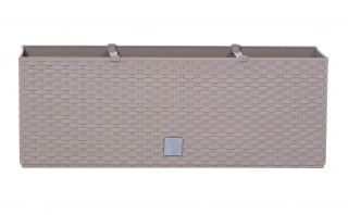 Rectangular flower pot with an irrigation system - Rato case - 51 cm - Mocca